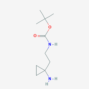 molecular formula C10H20N2O2 B13545101 tert-butyl N-[2-(1-aminocyclopropyl)ethyl]carbamate CAS No. 1422496-54-5