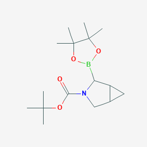 molecular formula C16H28BNO4 B13545200 Tert-butyl 2-(tetramethyl-1,3,2-dioxaborolan-2-yl)-3-azabicyclo[3.1.0]hexane-3-carboxylate 