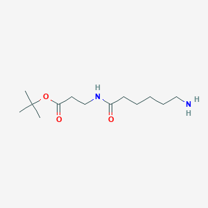 molecular formula C13H26N2O3 B13545203 Tert-butyl3-(6-aminohexanamido)propanoate 