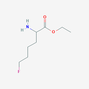 molecular formula C8H16FNO2 B13545235 Ethyl 2-amino-6-fluorohexanoate 