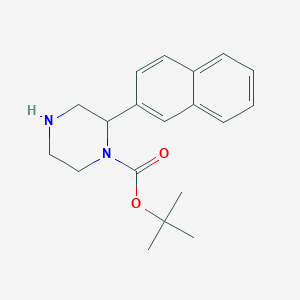 molecular formula C19H24N2O2 B13545256 Tert-butyl 2-(naphthalen-2-yl)piperazine-1-carboxylate 
