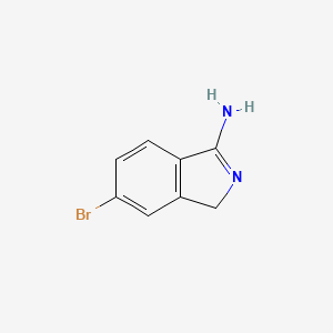 molecular formula C8H7BrN2 B13545259 6-bromo-1H-isoindol-3-amine 