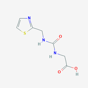 molecular formula C7H9N3O3S B13545289 ((Thiazol-2-ylmethyl)carbamoyl)glycine 