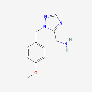 molecular formula C11H14N4O B1354532 (1-(4-甲氧基苄基)-1H-1,2,4-三唑-5-基)甲胺 CAS No. 199014-16-9