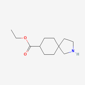 molecular formula C12H21NO2 B13545322 Ethyl 2-azaspiro[4.5]decane-8-carboxylate 