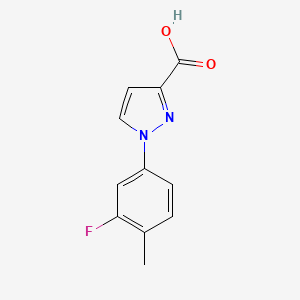 molecular formula C11H9FN2O2 B13545341 1-(3-Fluoro-4-methylphenyl)-1h-pyrazole-3-carboxylic acid 