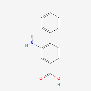 molecular formula C13H11NO2 B13545383 3-Amino-4-phenylbenzoic acid 