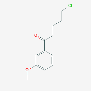 molecular formula C12H15ClO2 B1354546 5-Chloro-1-(3-methoxyphenyl)-1-oxopentane CAS No. 258882-49-4