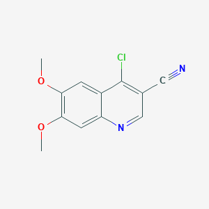 molecular formula C12H9ClN2O2 B1354547 4-Chloro-6,7-dimethoxy-quinoline-3-carbonitrile CAS No. 214470-55-0