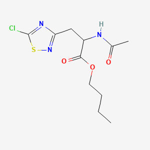 molecular formula C11H16ClN3O3S B13545472 Butyl 3-(5-chloro-1,2,4-thiadiazol-3-yl)-2-acetamidopropanoate 