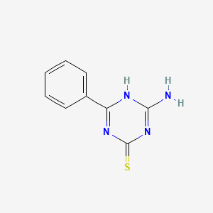 molecular formula C9H8N4S B13545489 4-Amino-6-phenyl-1,3,5-triazine-2-thiol 
