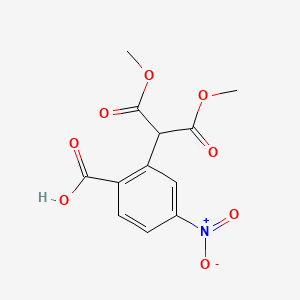 molecular formula C12H11NO8 B1354549 2-(1,3-二甲氧基-1,3-二氧代丙烷-2-基)-4-硝基苯甲酸 CAS No. 186390-71-6