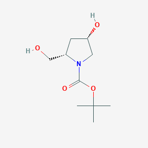 molecular formula C10H19NO4 B1354555 叔丁基(2s,4s)-4-羟基-2-(羟甲基)吡咯烷-1-羧酸酯 CAS No. 191280-88-3