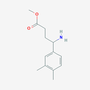 molecular formula C13H19NO2 B13545594 Methyl 4-amino-4-(3,4-dimethylphenyl)butanoate 