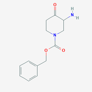 molecular formula C13H16N2O3 B13545609 Benzyl 3-amino-4-oxopiperidine-1-carboxylate 