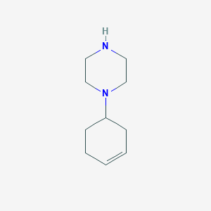 molecular formula C10H18N2 B13545644 1-(Cyclohex-3-en-1-yl)piperazine 