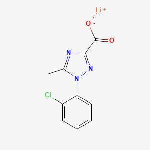 molecular formula C10H7ClLiN3O2 B13545655 lithium(1+) 1-(2-chlorophenyl)-5-methyl-1H-1,2,4-triazole-3-carboxylate 