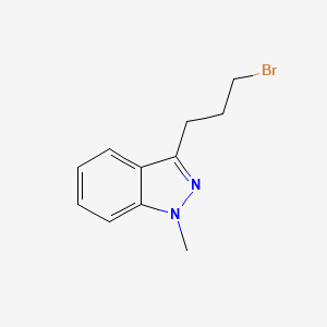 molecular formula C11H13BrN2 B13545679 3-(3-Bromopropyl)-1-methyl-1h-indazole 
