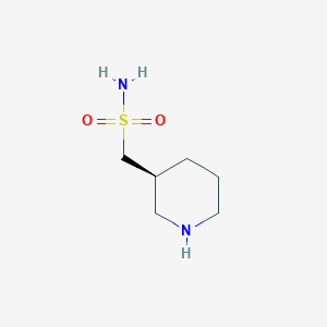 molecular formula C6H14N2O2S B13545685 [(3S)-piperidin-3-yl]methanesulfonamide 