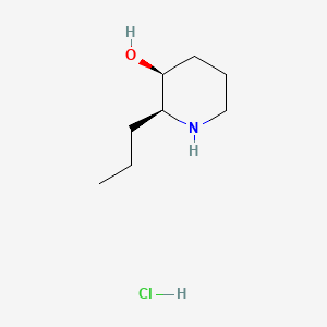 molecular formula C8H18ClNO B13545717 rac-(2R,3R)-2-propylpiperidin-3-olhydrochloride,cis 