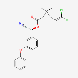 molecular formula C22H19Cl2NO3 B1354587 [(S)-cyano-(3-phenoxyphenyl)methyl] 3-(2,2-dichloroethenyl)-2,2-dimethylcyclopropane-1-carboxylate CAS No. 1315501-18-8