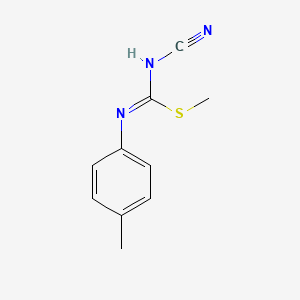 molecular formula C10H11N3S B1354592 methyl N'-cyano-N-(4-methylphenyl)imidothiocarbamate 