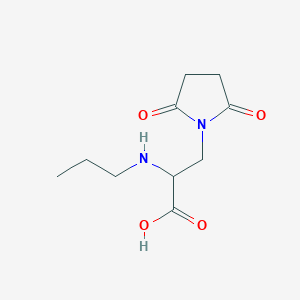 molecular formula C10H16N2O4 B13545968 3-(2,5-Dioxopyrrolidin-1-yl)-2-(propylamino)propanoic acid 