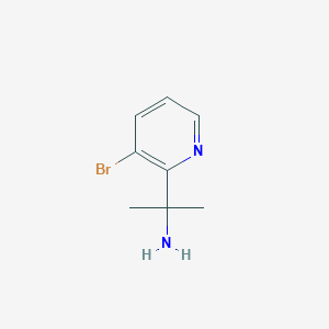 molecular formula C8H11BrN2 B13546044 2-(3-Bromopyridin-2-yl)propan-2-amine 