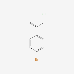 molecular formula C9H8BrCl B13546067 1-Bromo-4-(3-chloroprop-1-en-2-yl)benzene 
