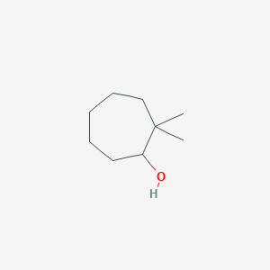 molecular formula C9H18O B13546068 2,2-Dimethylcycloheptan-1-ol 