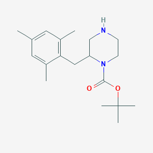 molecular formula C19H30N2O2 B13546072 2-(2,4,6-Trimethyl-benzyl)-piperazine-1-carboxylic acid tert-butyl ester 