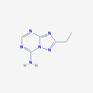 molecular formula C6H8N6 B1354625 2-Ethyl[1,2,4]triazolo[1,5-a][1,3,5]triazin-7-amine CAS No. 28610-01-7