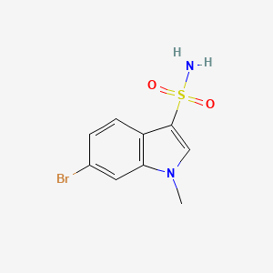 molecular formula C9H9BrN2O2S B13546302 6-bromo-1-methyl-1H-indole-3-sulfonamide 
