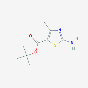 molecular formula C9H14N2O2S B13546311 Tert-butyl 2-amino-4-methyl-1,3-thiazole-5-carboxylate 