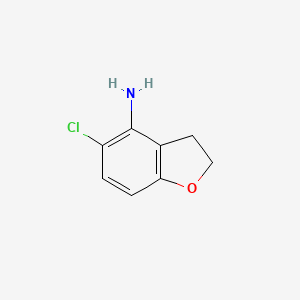 molecular formula C8H8ClNO B1354633 5-Chloro-2,3-dihydro-1-benzofuran-4-amine CAS No. 76093-76-0
