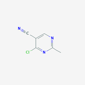 molecular formula C6H4ClN3 B1354637 4-Chloro-2-methylpyrimidine-5-carbonitrile CAS No. 38875-74-0