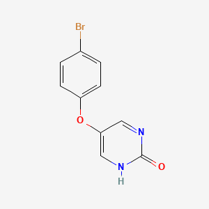 molecular formula C10H7BrN2O2 B13546373 5-(4-Bromophenoxy)pyrimidin-2-ol 