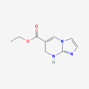 molecular formula C9H11N3O2 B13546417 ethyl7H,8H-imidazo[1,2-a]pyrimidine-6-carboxylate 