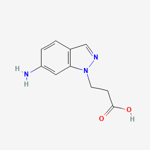 molecular formula C10H11N3O2 B13546432 3-(6-Amino-1h-indazol-1-yl)propanoic acid 