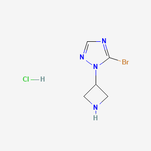 molecular formula C5H8BrClN4 B13546436 1-(azetidin-3-yl)-5-bromo-1H-1,2,4-triazolehydrochloride CAS No. 2803863-04-7
