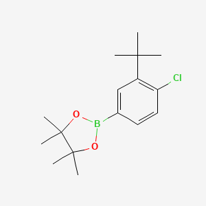 molecular formula C16H24BClO2 B13546445 2-(3-Tert-butyl-4-chlorophenyl)-4,4,5,5-tetramethyl-1,3,2-dioxaborolane 