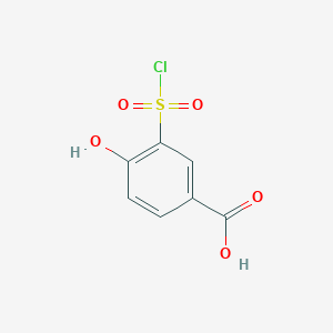 molecular formula C7H5ClO5S B1354650 3-(Chlorosulfonyl)-4-hydroxybenzoic acid CAS No. 77719-02-9