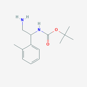 molecular formula C14H22N2O2 B13546514 2-(Boc-amino)-2-(2-methylphenyl)ethanamine 