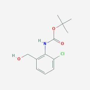 molecular formula C12H16ClNO3 B13546517 Tert-butyl (2-chloro-6-(hydroxymethyl)phenyl)carbamate 