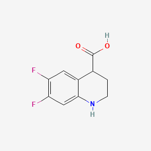 molecular formula C10H9F2NO2 B13546550 6,7-Difluoro-1,2,3,4-tetrahydroquinoline-4-carboxylic acid 