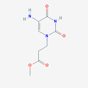 molecular formula C8H11N3O4 B13546553 Methyl 3-(5-amino-2,4-dioxo-3,4-dihydropyrimidin-1(2h)-yl)propanoate 