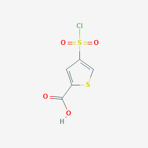molecular formula C5H3ClO4S2 B1354658 4-(Chlorosulfonyl)thiophene-2-carboxylic acid CAS No. 79279-54-2