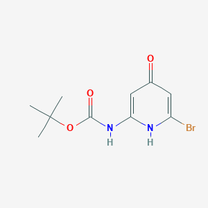 molecular formula C10H13BrN2O3 B13546581 tert-Butyl (6-bromo-4-hydroxypyridin-2-yl)carbamate 