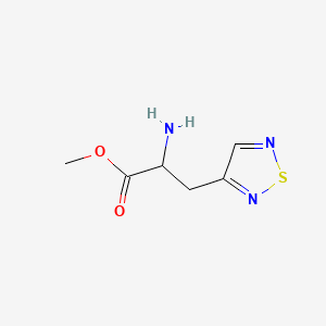 molecular formula C6H9N3O2S B13546627 Methyl 2-amino-3-(1,2,5-thiadiazol-3-yl)propanoate 