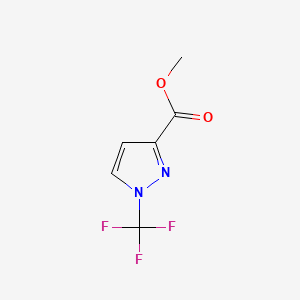 molecular formula C6H5F3N2O2 B13546651 methyl1-(trifluoromethyl)-1H-pyrazole-3-carboxylate 